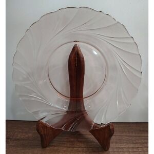 Set Of 4 Pink  Swirl Vereco Soup Salad Bowls Made In France 8.5"